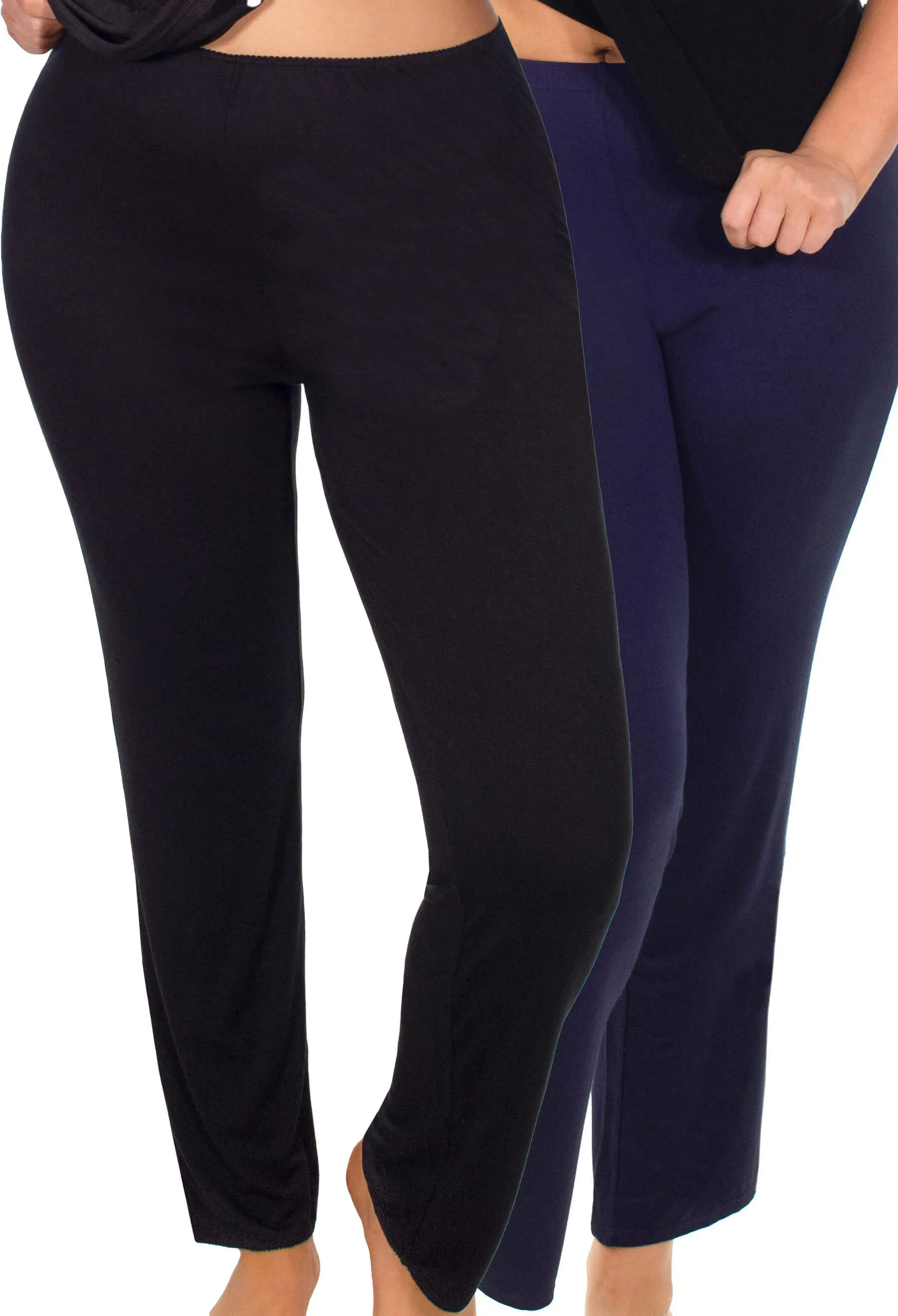 Bamboo Classic Straight Leg Pants - 2 Pack