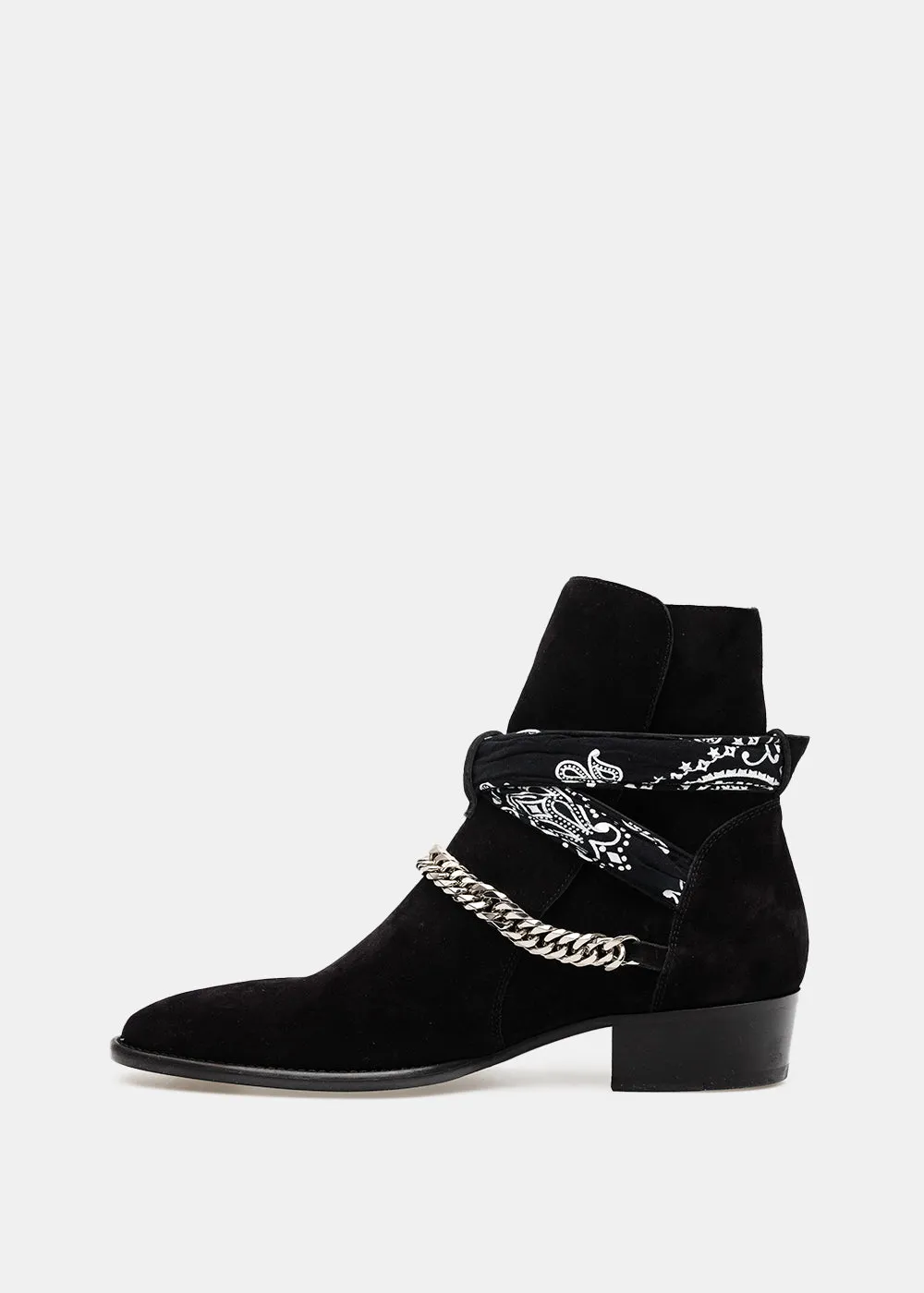 Black Bandana Buckle Boots