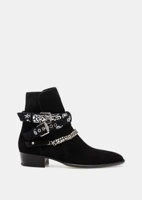 Black Bandana Buckle Boots