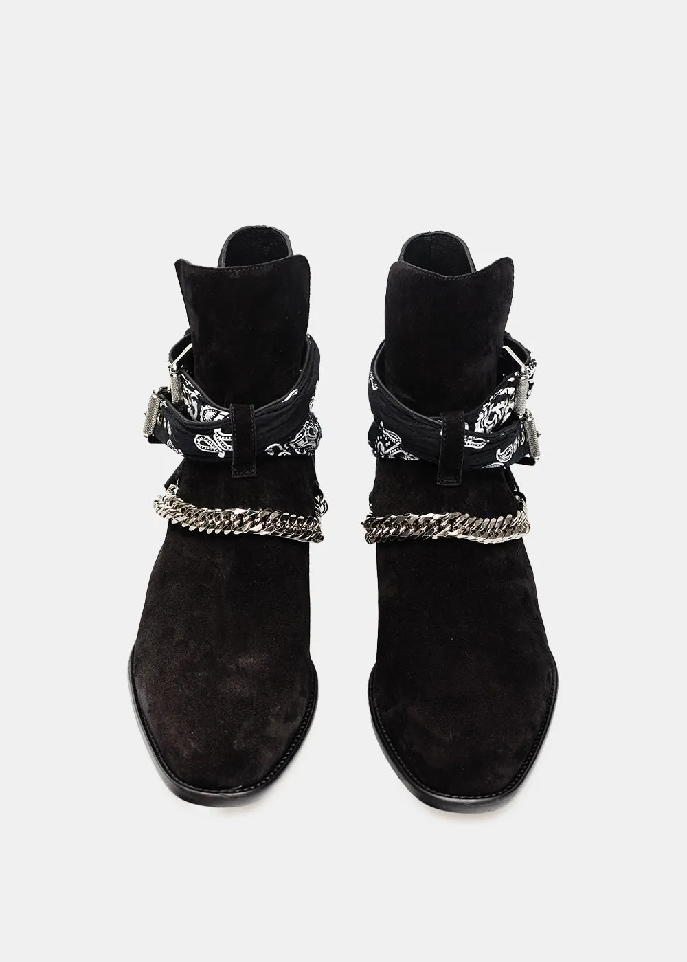 Black Bandana Buckle Boots