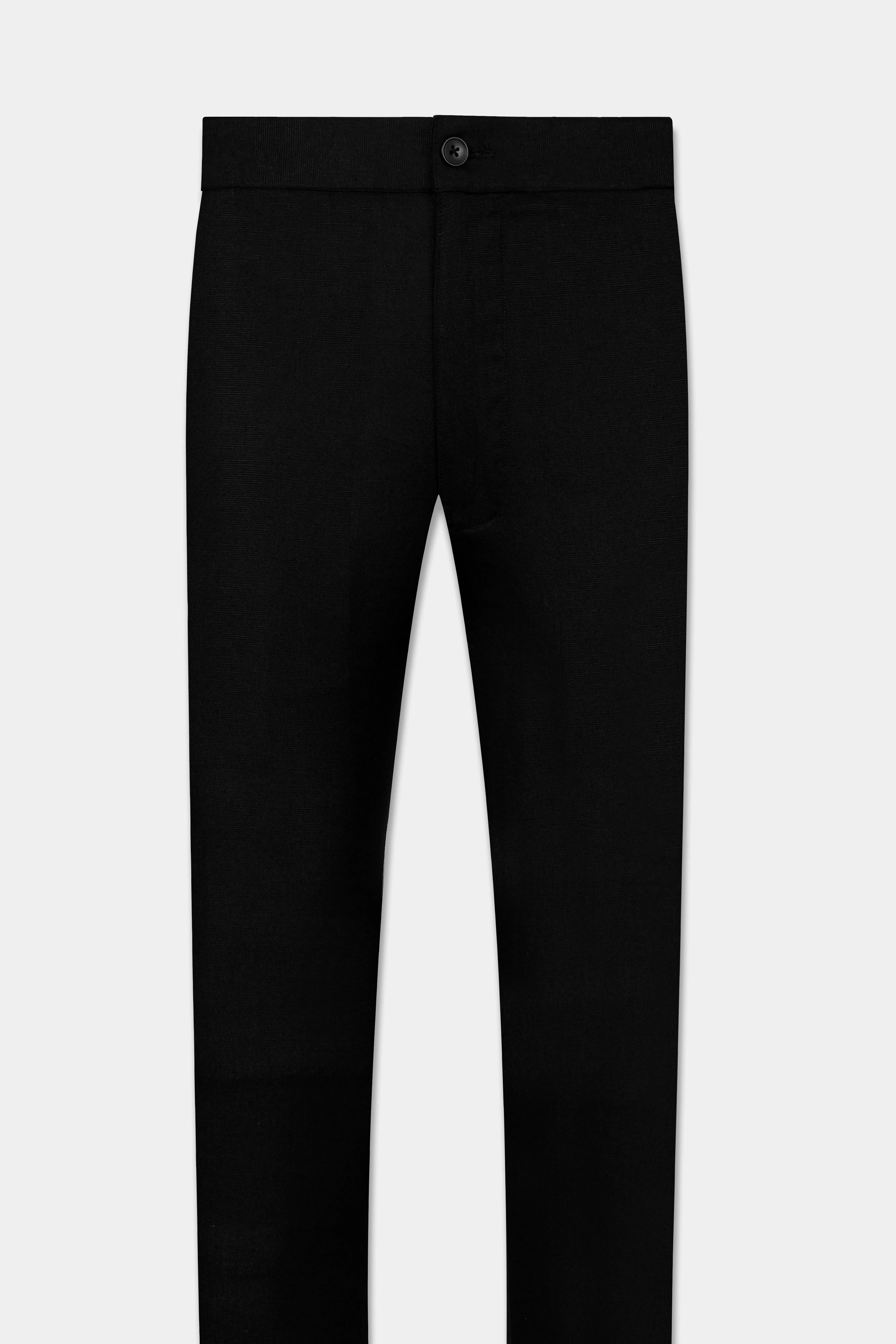Black Linen Lounge Pant