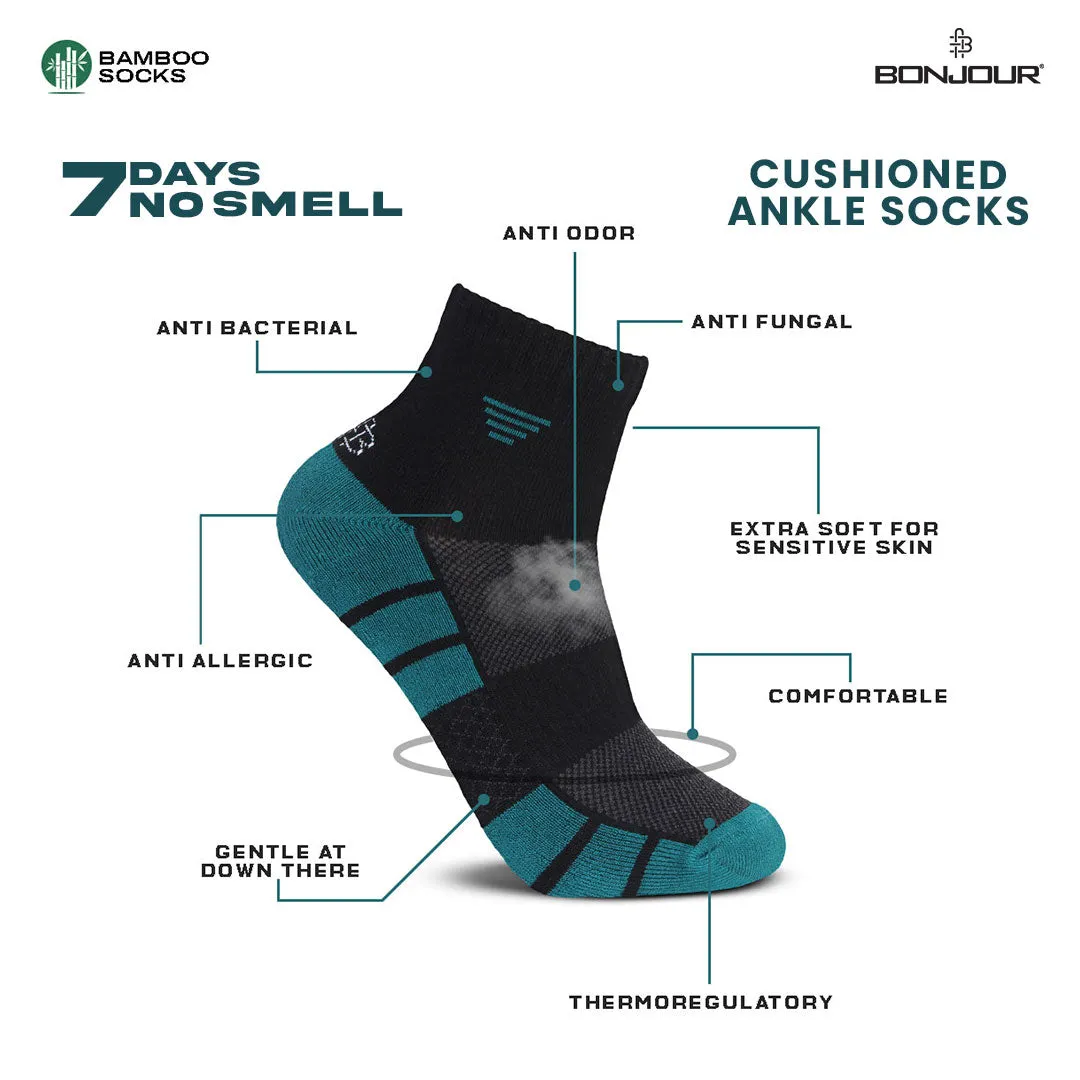 Breathable Bamboo Ankle Socks | Assorted - Pack of 3