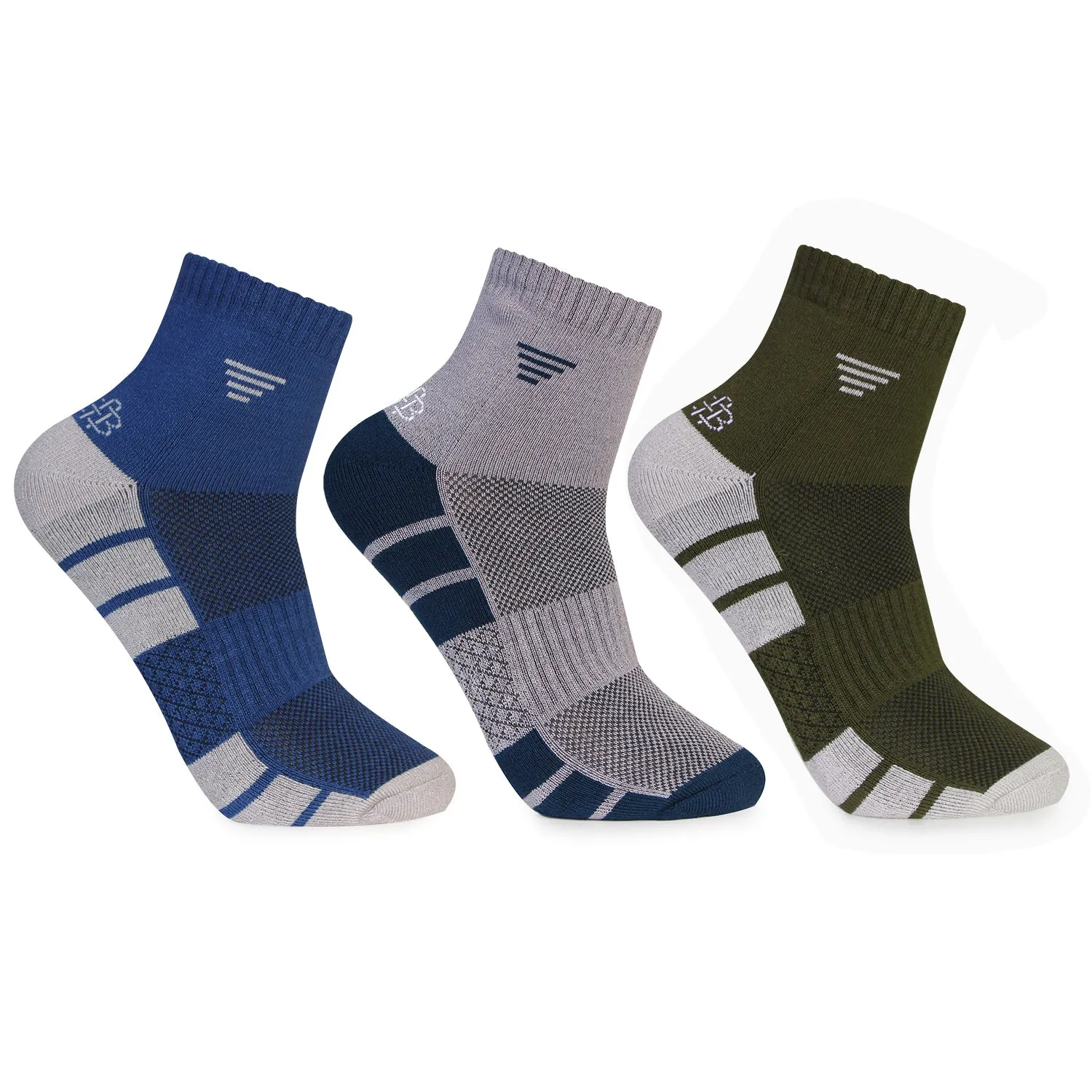 Breathable Bamboo Ankle Socks | Assorted - Pack of 3