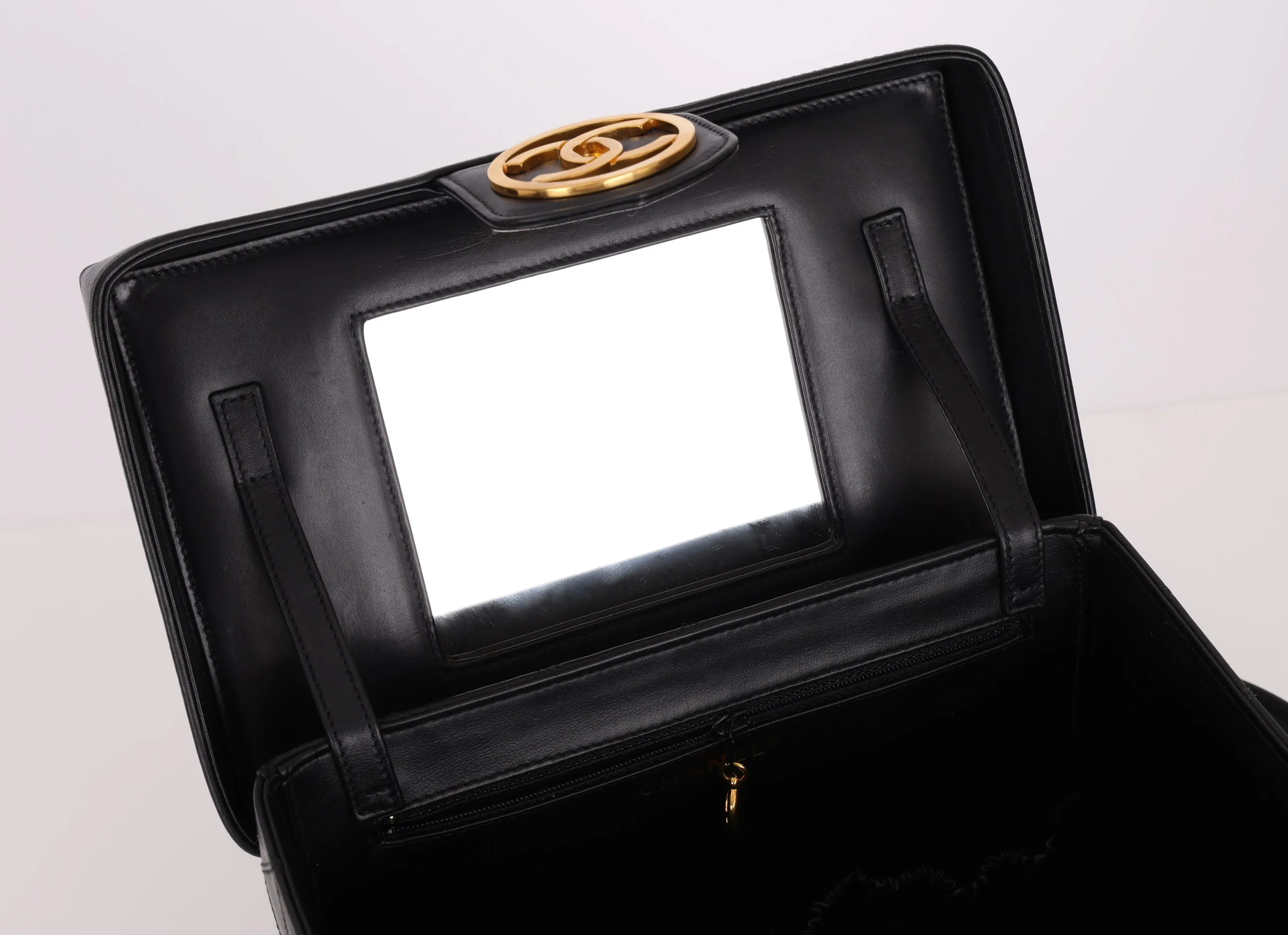 Chanel 1991 Calfskin Turnlock Vanity Bag