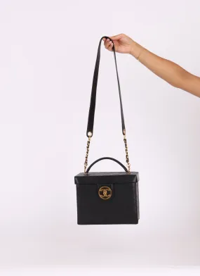Chanel 1991 Calfskin Turnlock Vanity Bag
