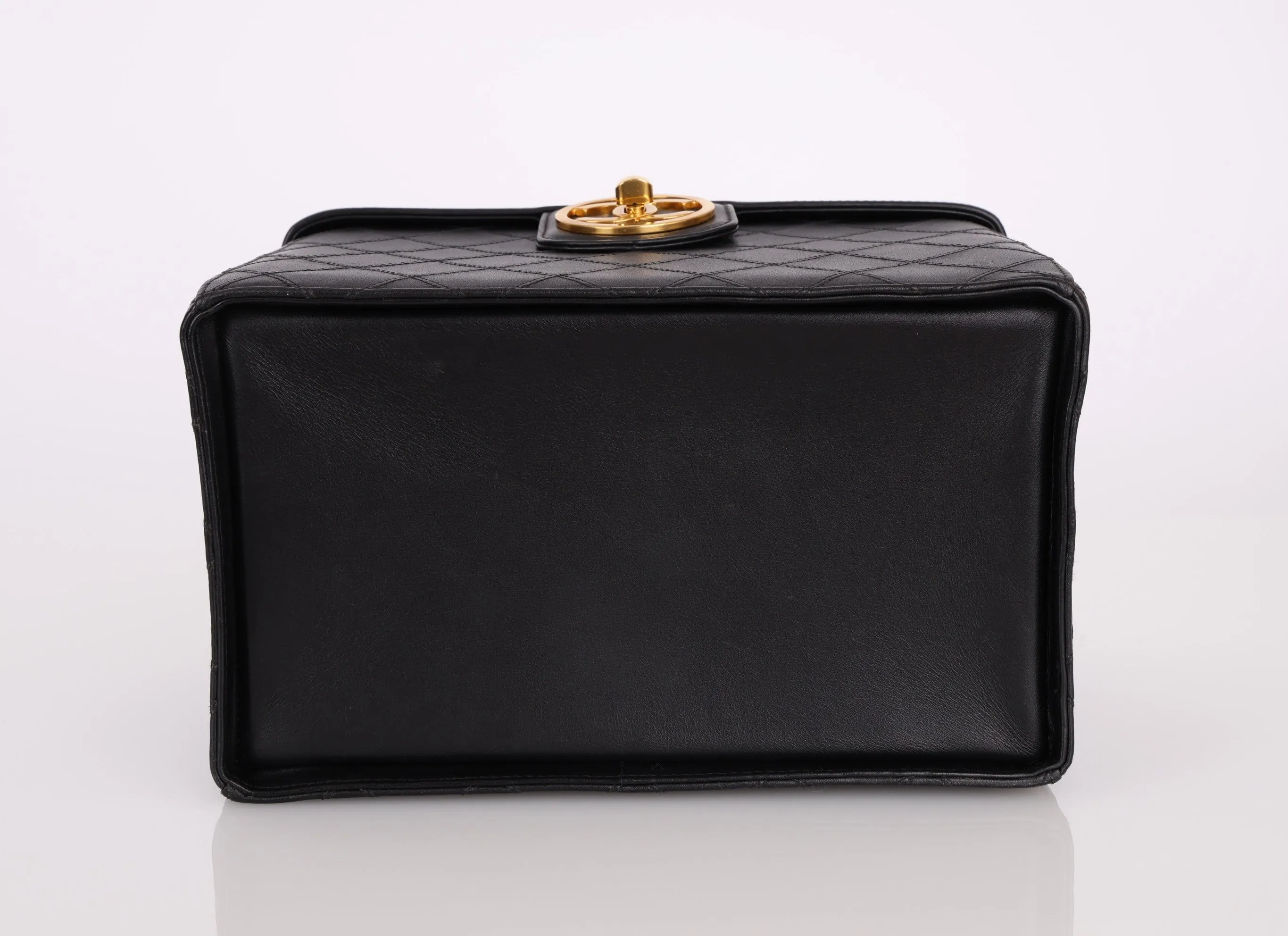 Chanel 1991 Calfskin Turnlock Vanity Bag