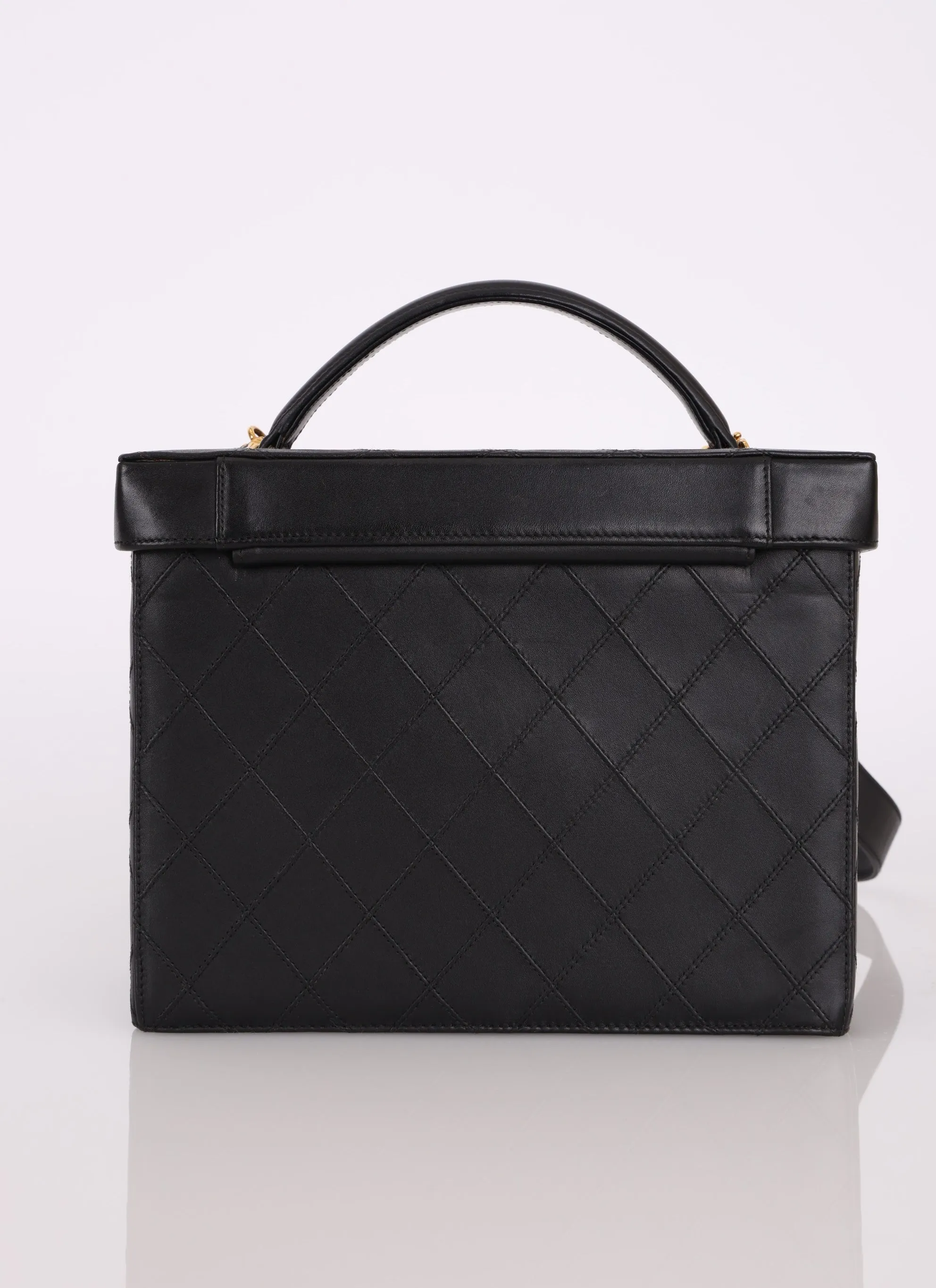 Chanel 1991 Calfskin Turnlock Vanity Bag