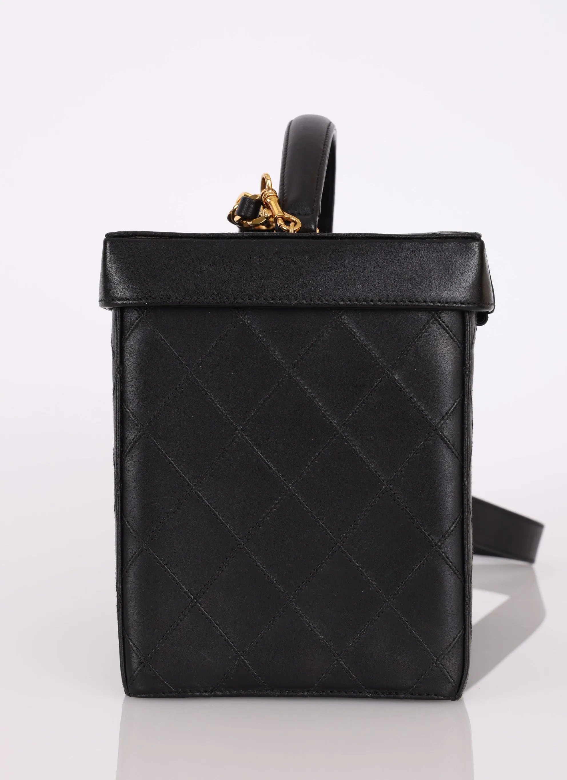 Chanel 1991 Calfskin Turnlock Vanity Bag