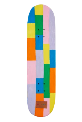Color Block Knitted Covered Skateboard