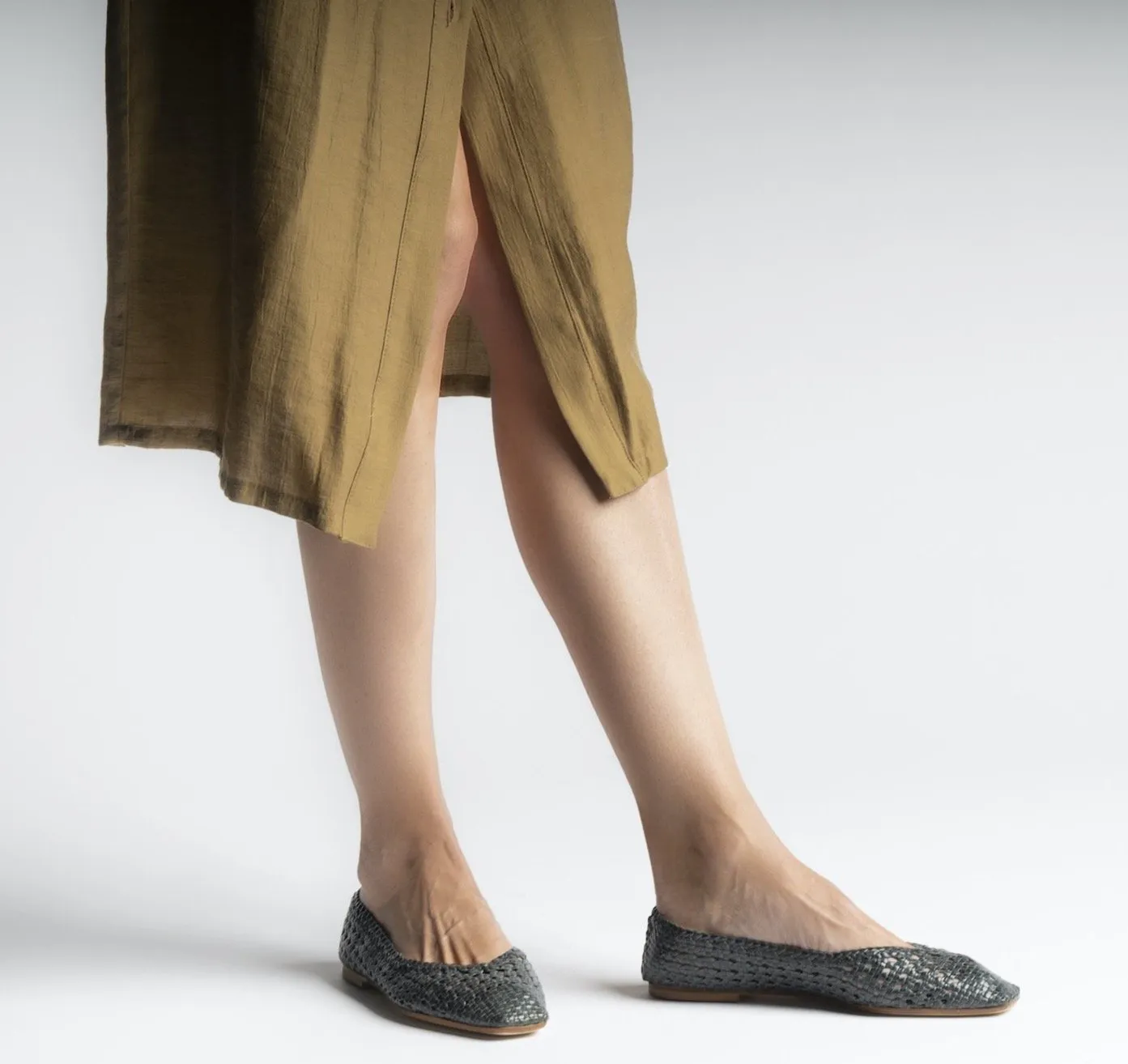 Corfu Jeans Braided Flats