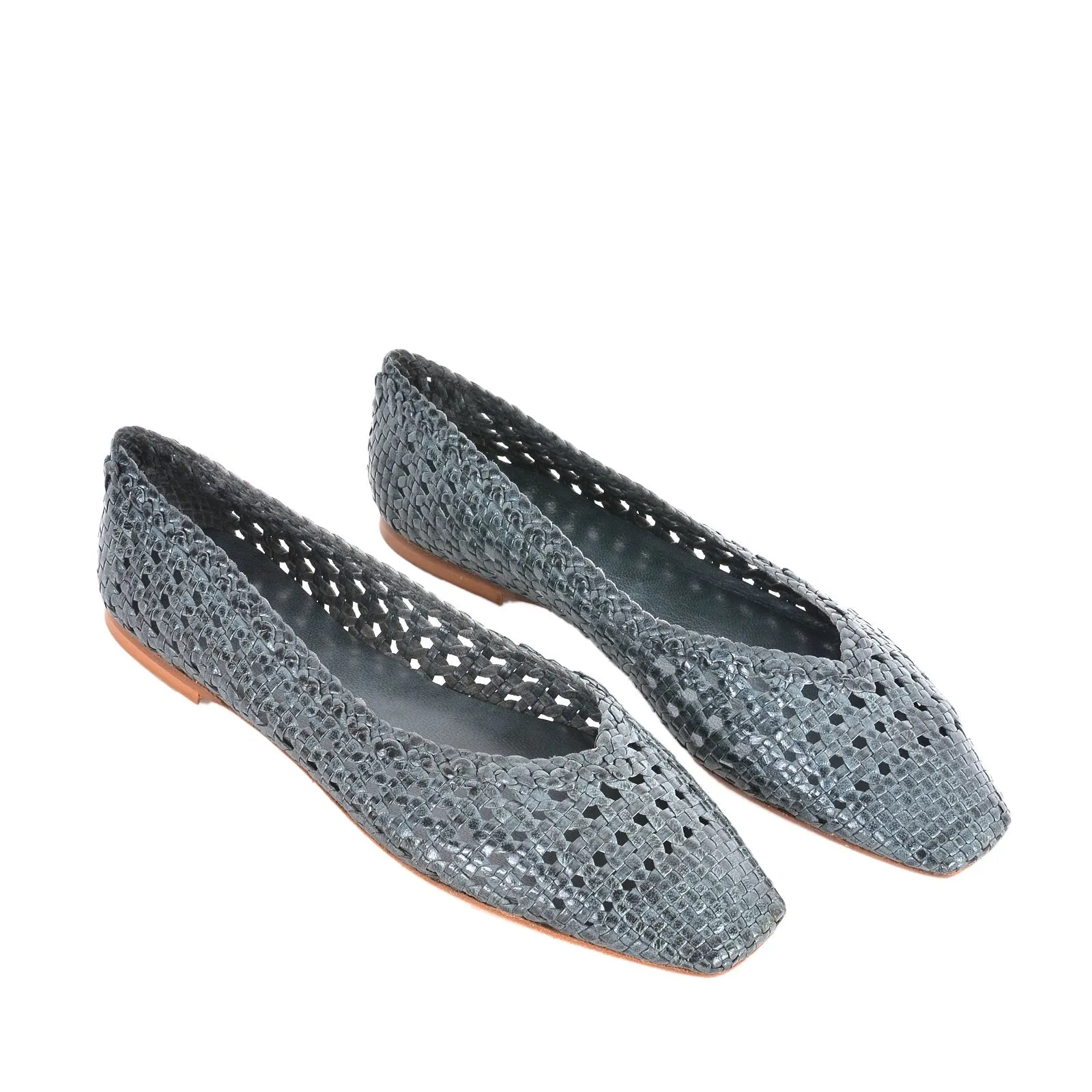 Corfu Jeans Braided Flats
