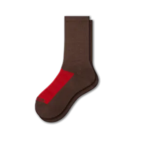 Cotton Crew Mesh Top Cushioned Sole Performance Socks