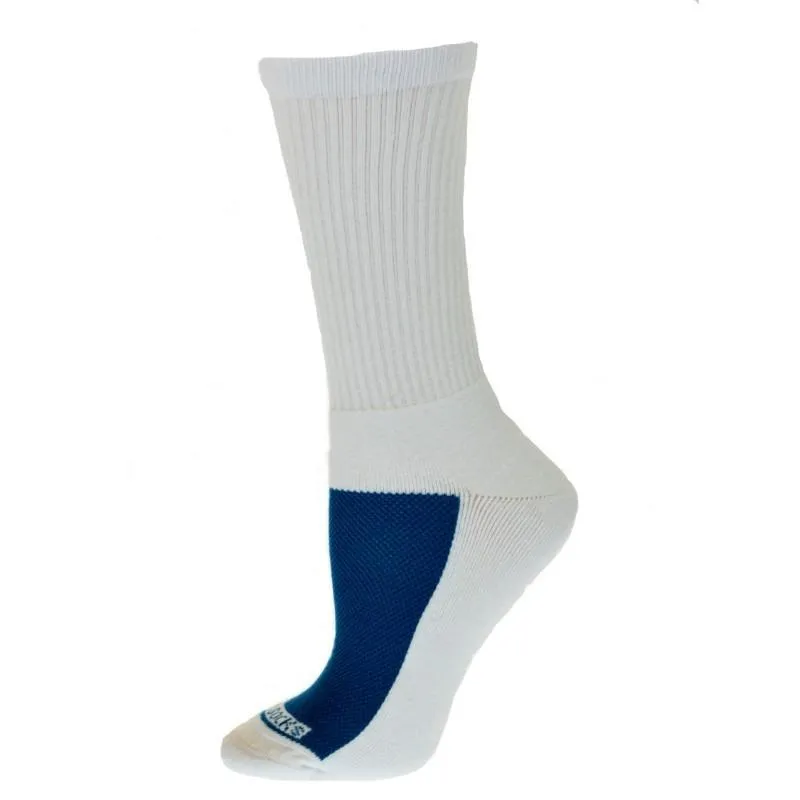 Cotton Crew Mesh Top Cushioned Sole Performance Socks
