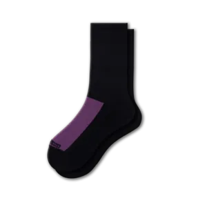 Cotton Crew Mesh Top Cushioned Sole Performance Socks