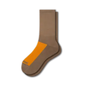 Cotton Crew Mesh Top Cushioned Sole Performance Socks