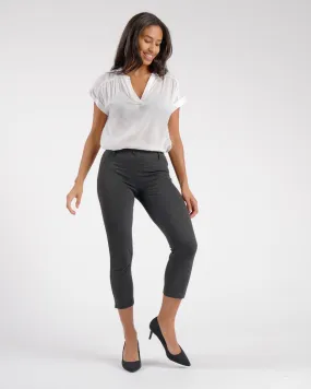 Crop | Classic Dress Pant Yoga Pants (Charcoal)