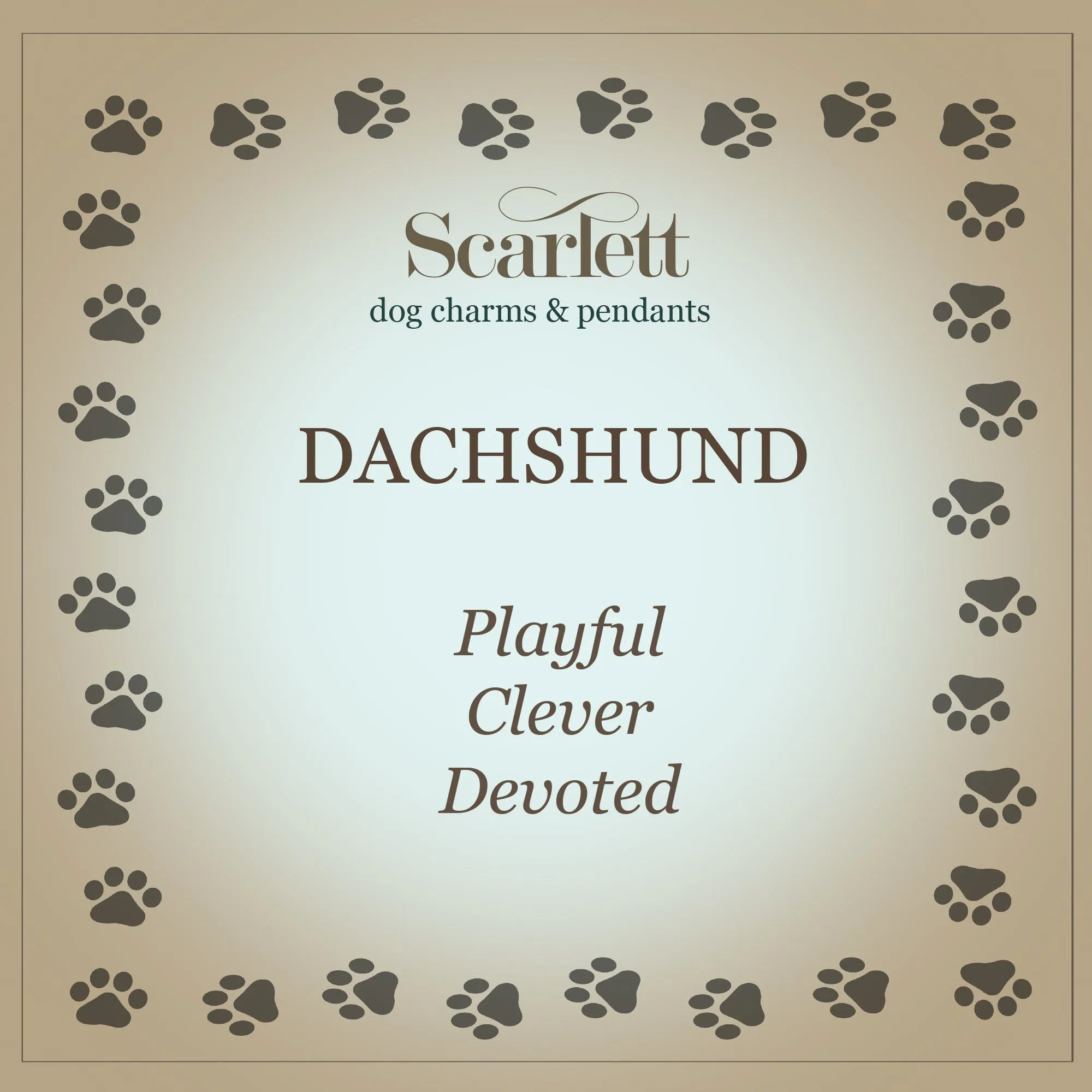 Dachshund Personalised Dog Tag Silver Bangle