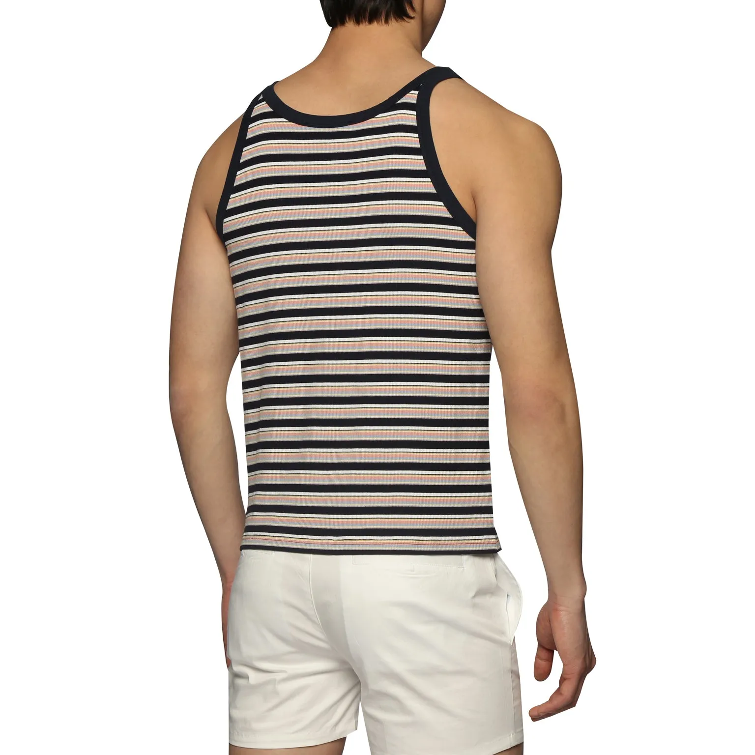 Dark Navy Stripe Roma Yarn Dye Tank