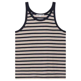Dark Navy Stripe Roma Yarn Dye Tank