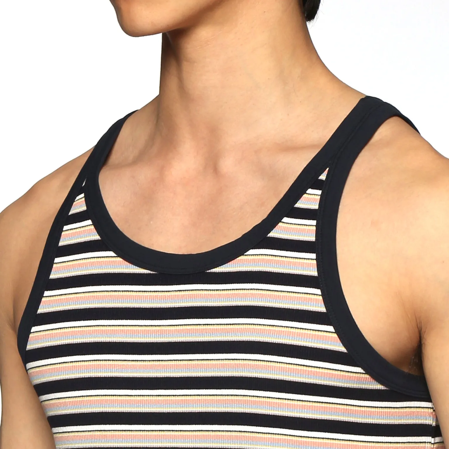 Dark Navy Stripe Roma Yarn Dye Tank