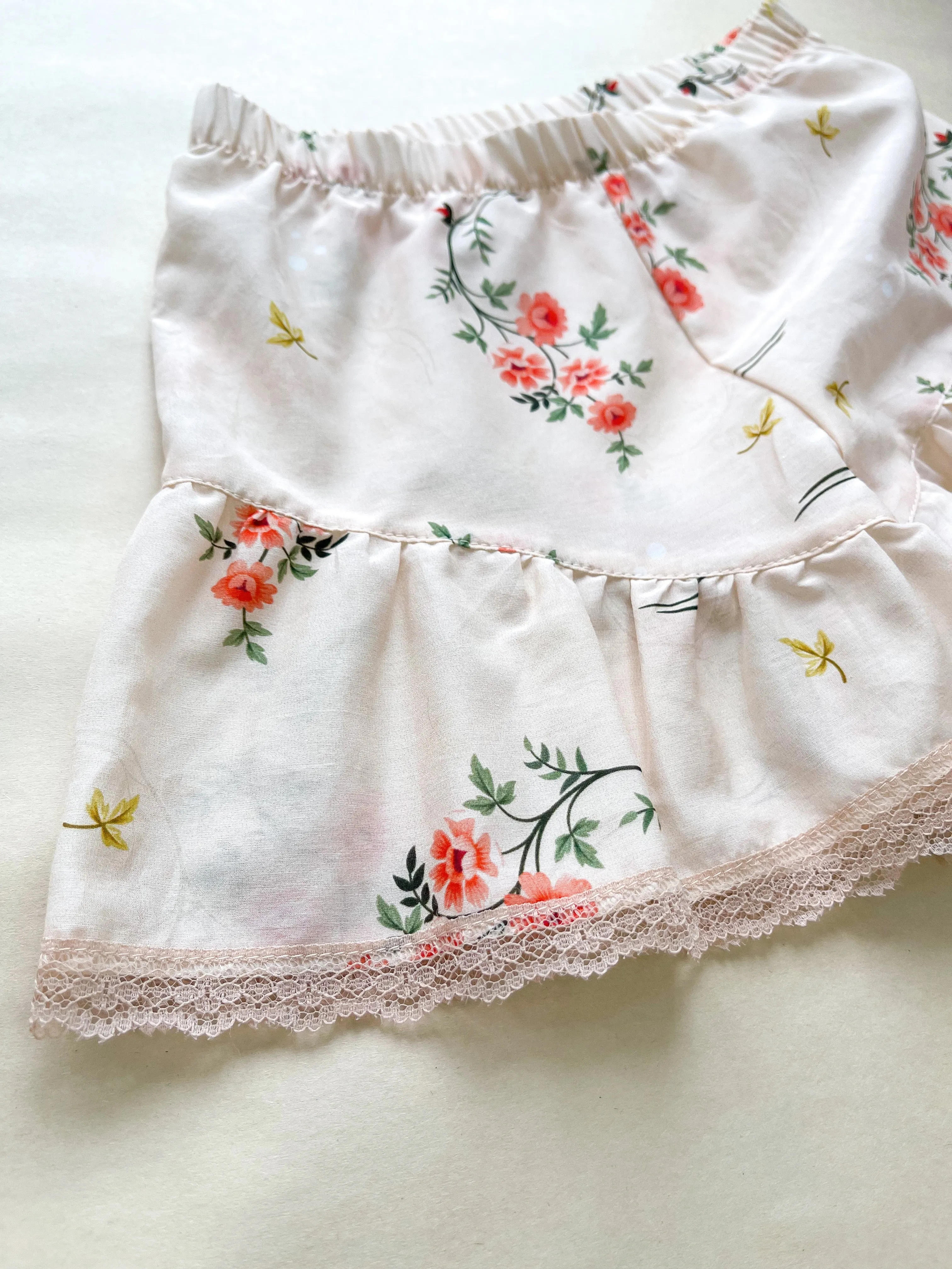 ELENI - GIRLS COTTON SILK PYJAMA ORANGE