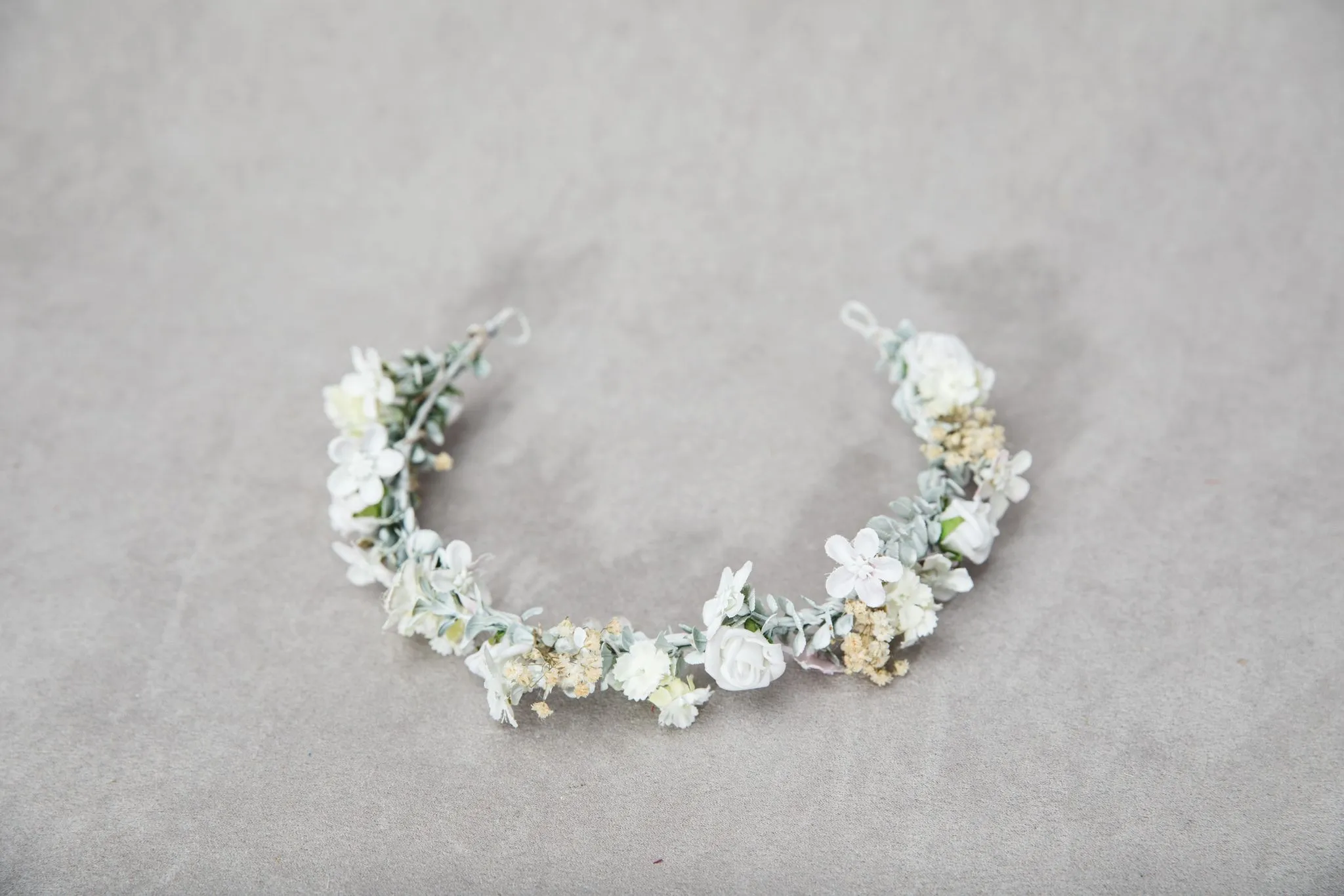 First Communion flower half wreath