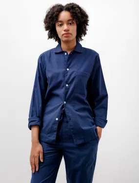 Flannel Pyjama Shirt Silent Blue