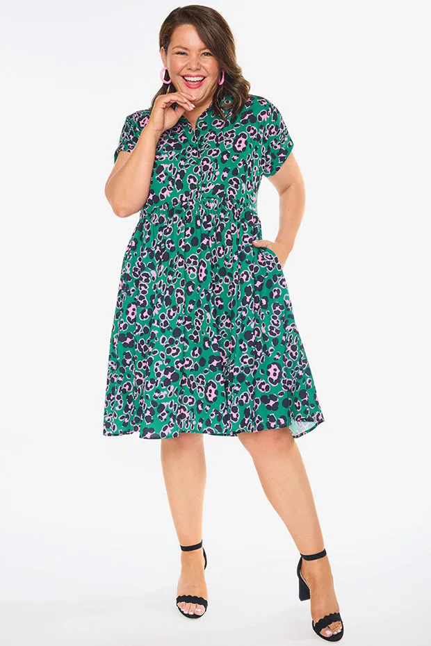Frankie Green Leopard Dress