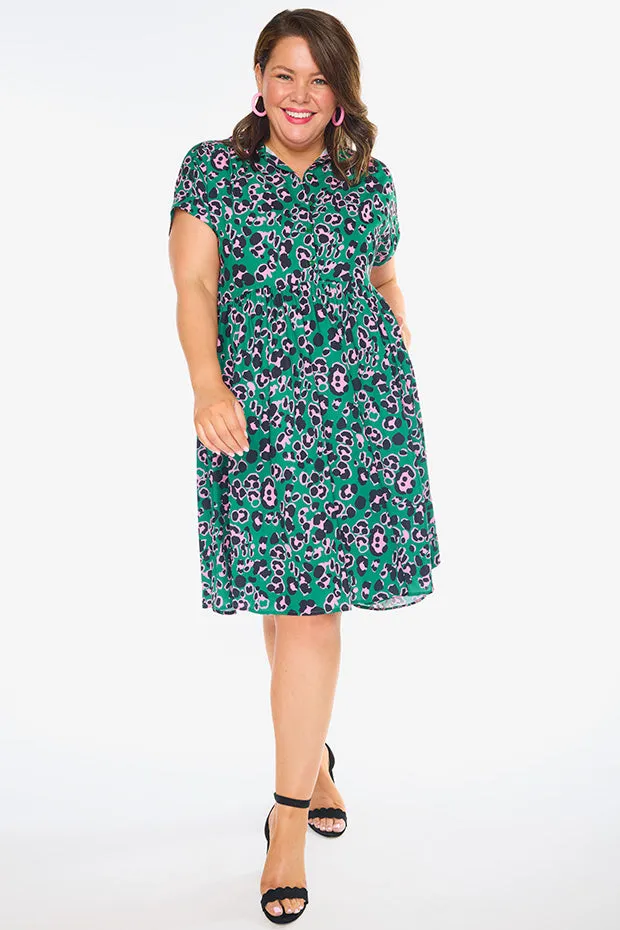 Frankie Green Leopard Dress