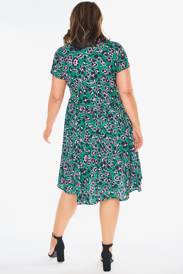 Frankie Green Leopard Dress