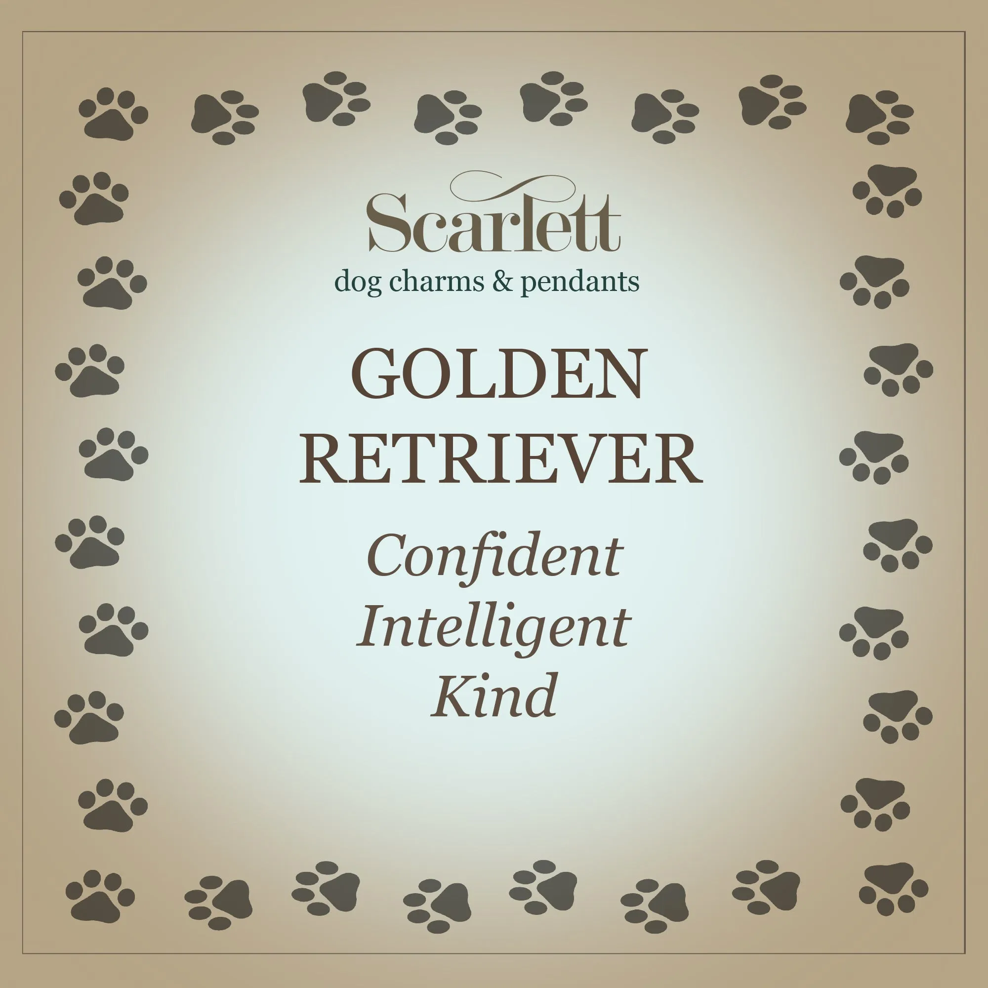 Golden Retriever Personalised Dog Tag Silver Bangle