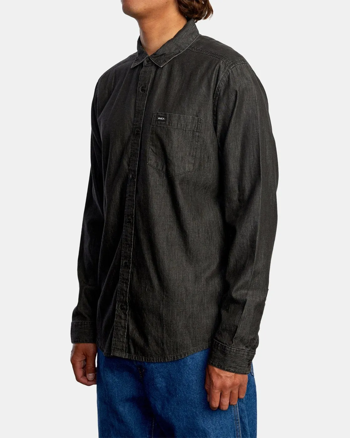 Hastings Long Sleeve Shirt - Black Denim