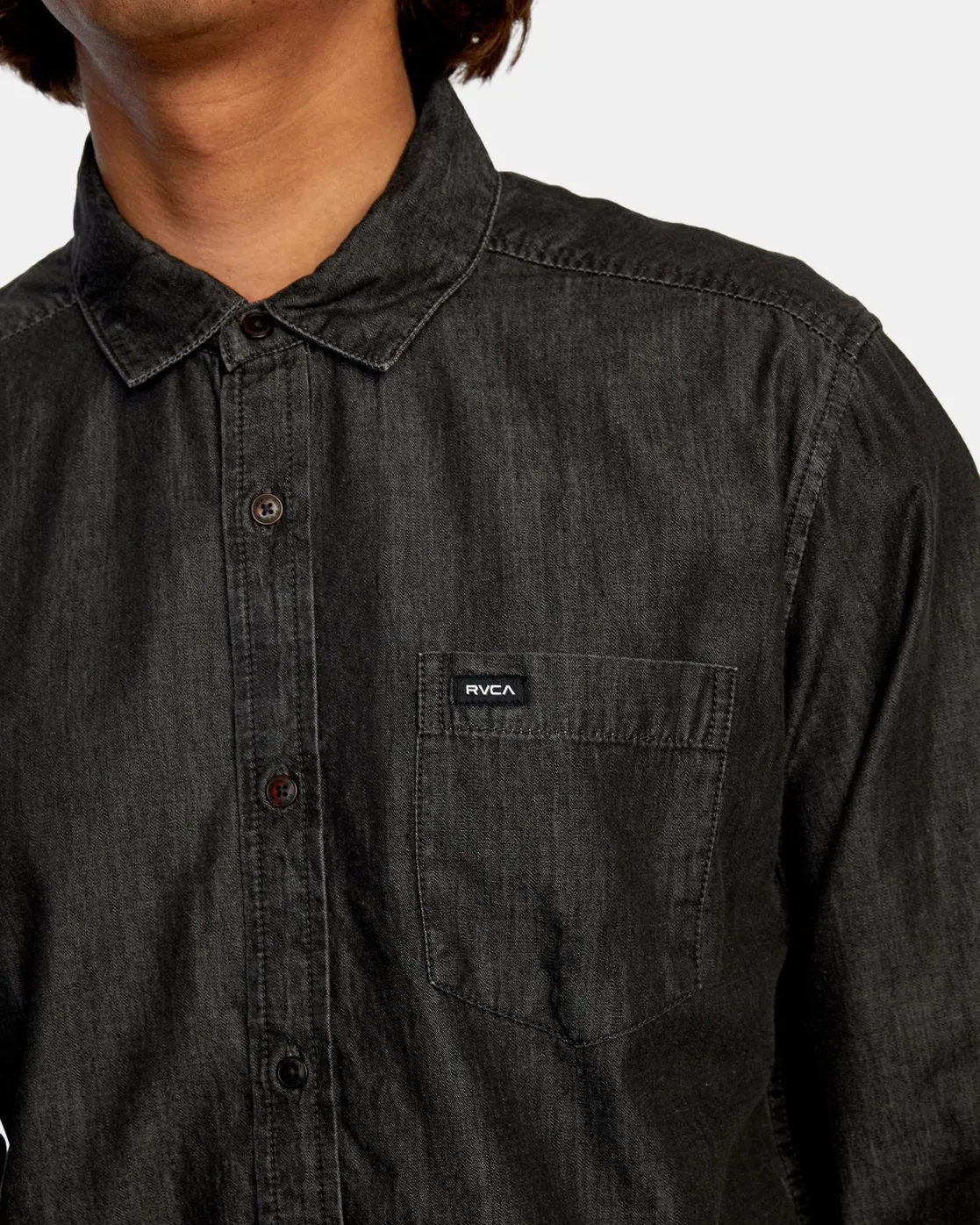 Hastings Long Sleeve Shirt - Black Denim