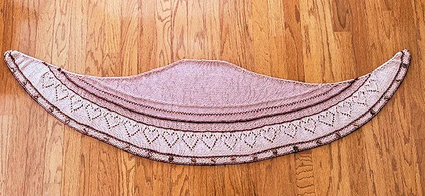 Heart Crescent shawl