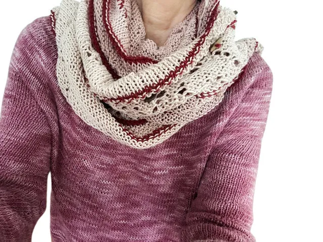Heart Crescent shawl