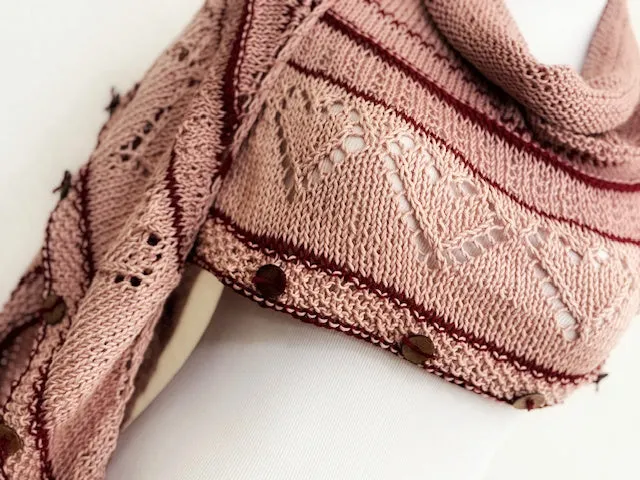 Heart Crescent shawl