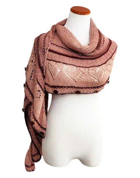 Heart Crescent shawl