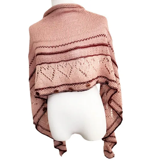 Heart Crescent shawl