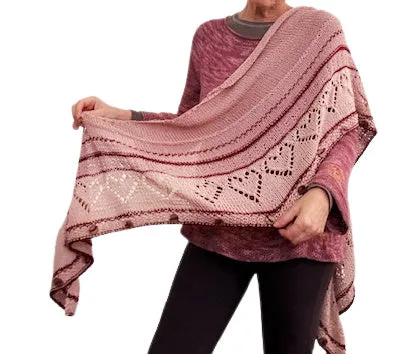 Heart Crescent shawl