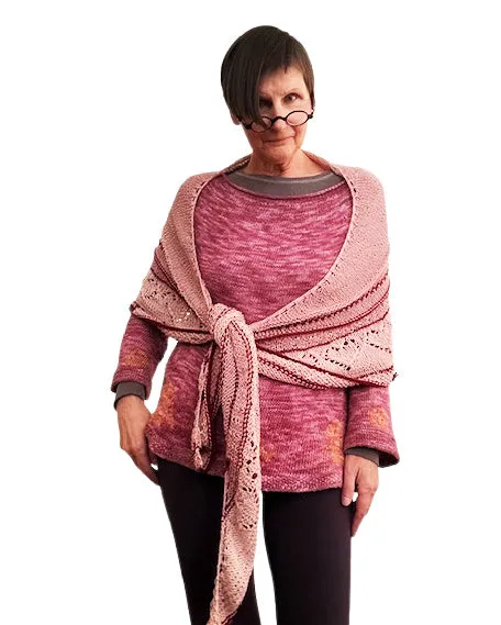 Heart Crescent shawl
