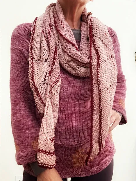 Heart Crescent shawl