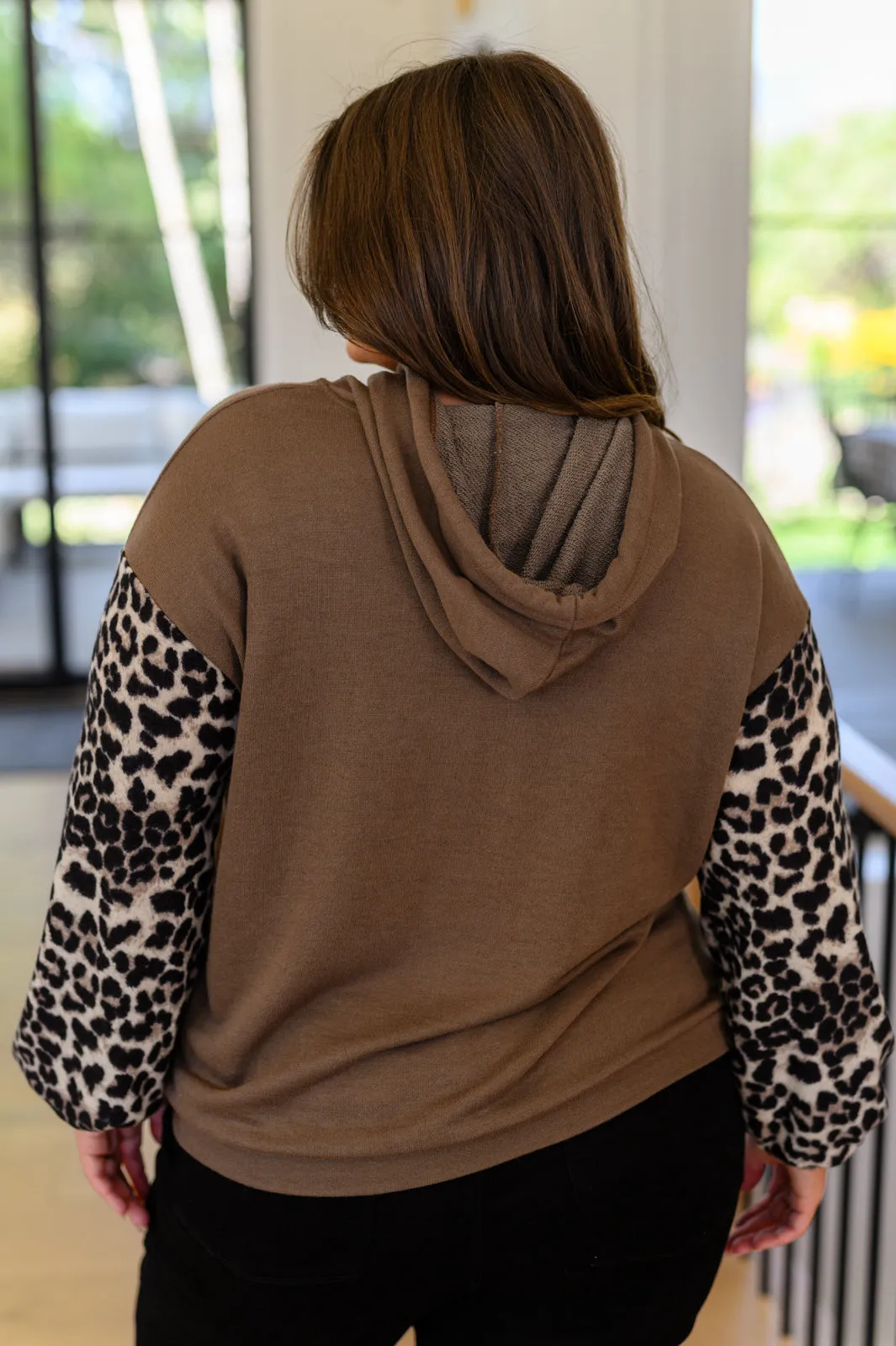 Here And There Leopard Print Hoodie - Online Exclusive