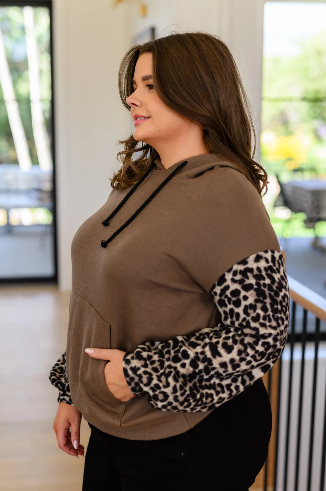 Here And There Leopard Print Hoodie - Online Exclusive