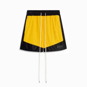 icon mesh gym short / yellow   black