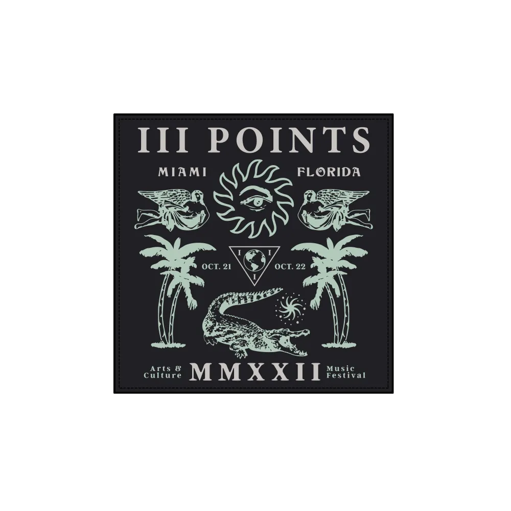 III Points 22 Shaded Icons Black Bandana