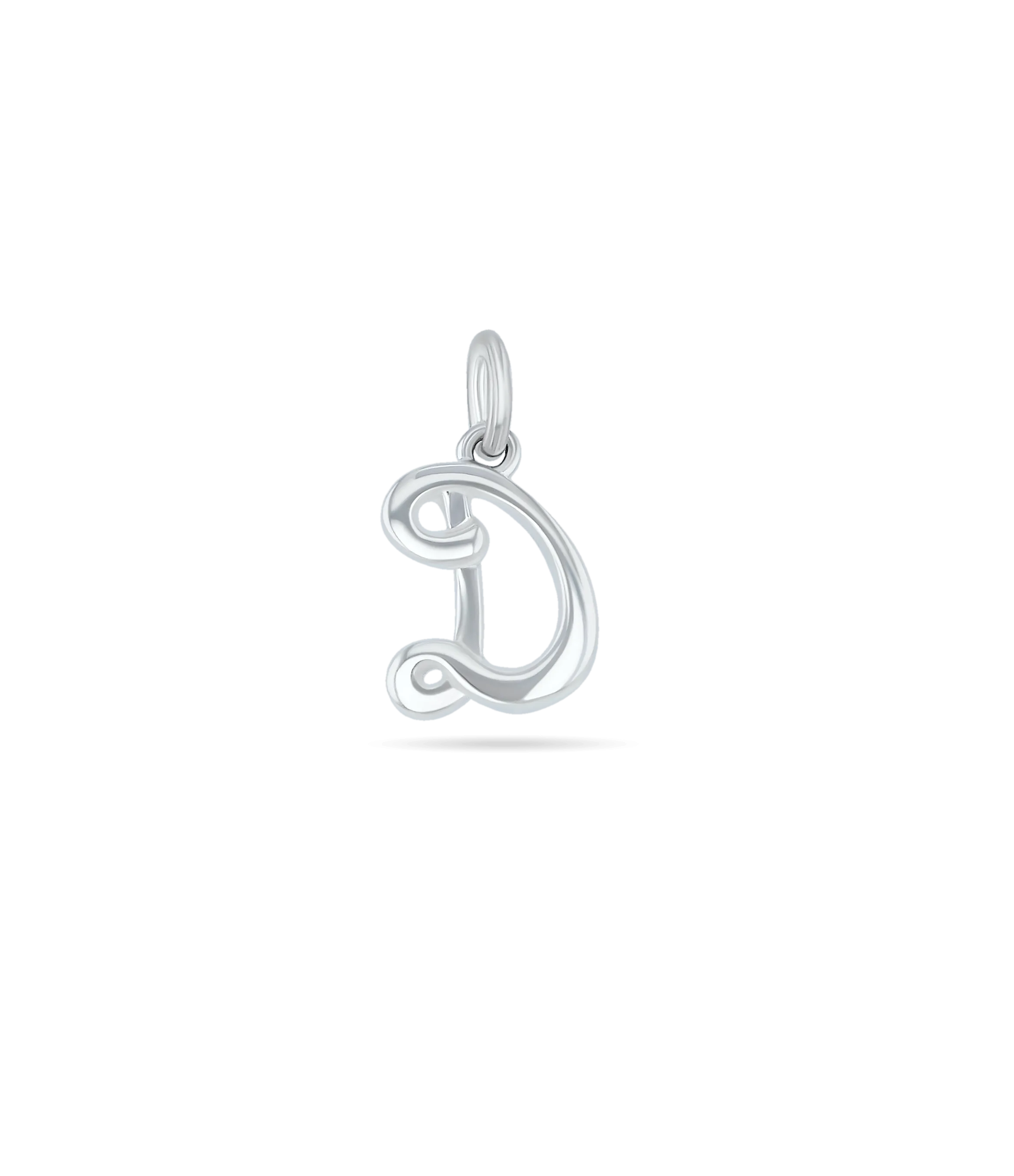 Initial D Love Letter Mini Pendant in Silver