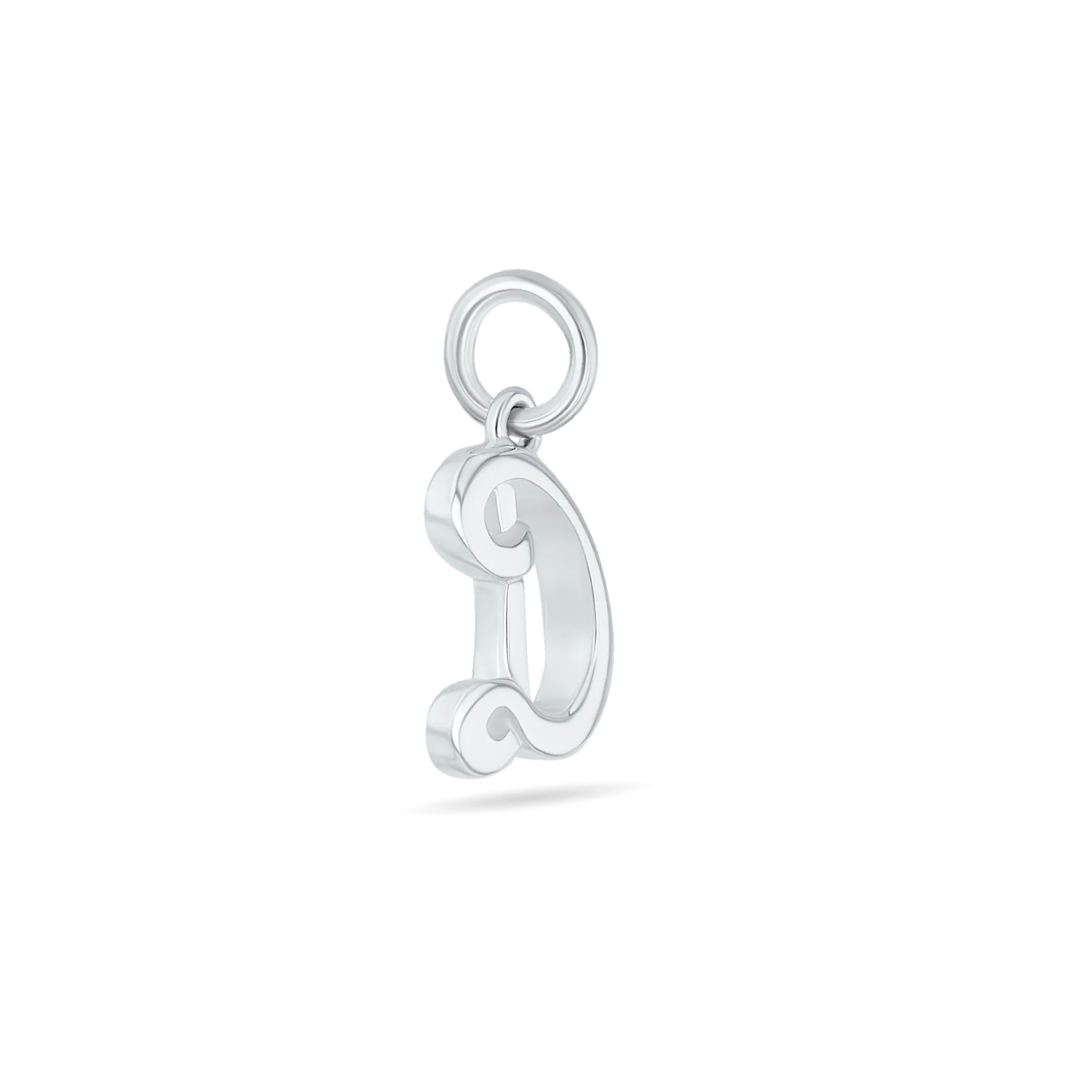 Initial D Love Letter Mini Pendant in Silver