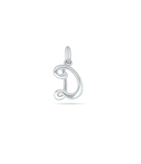 Initial D Love Letter Mini Pendant in Silver
