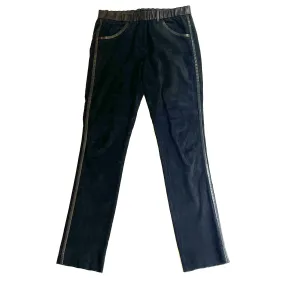 Isabel Marant Black Stretch Suede Skinny Pants S