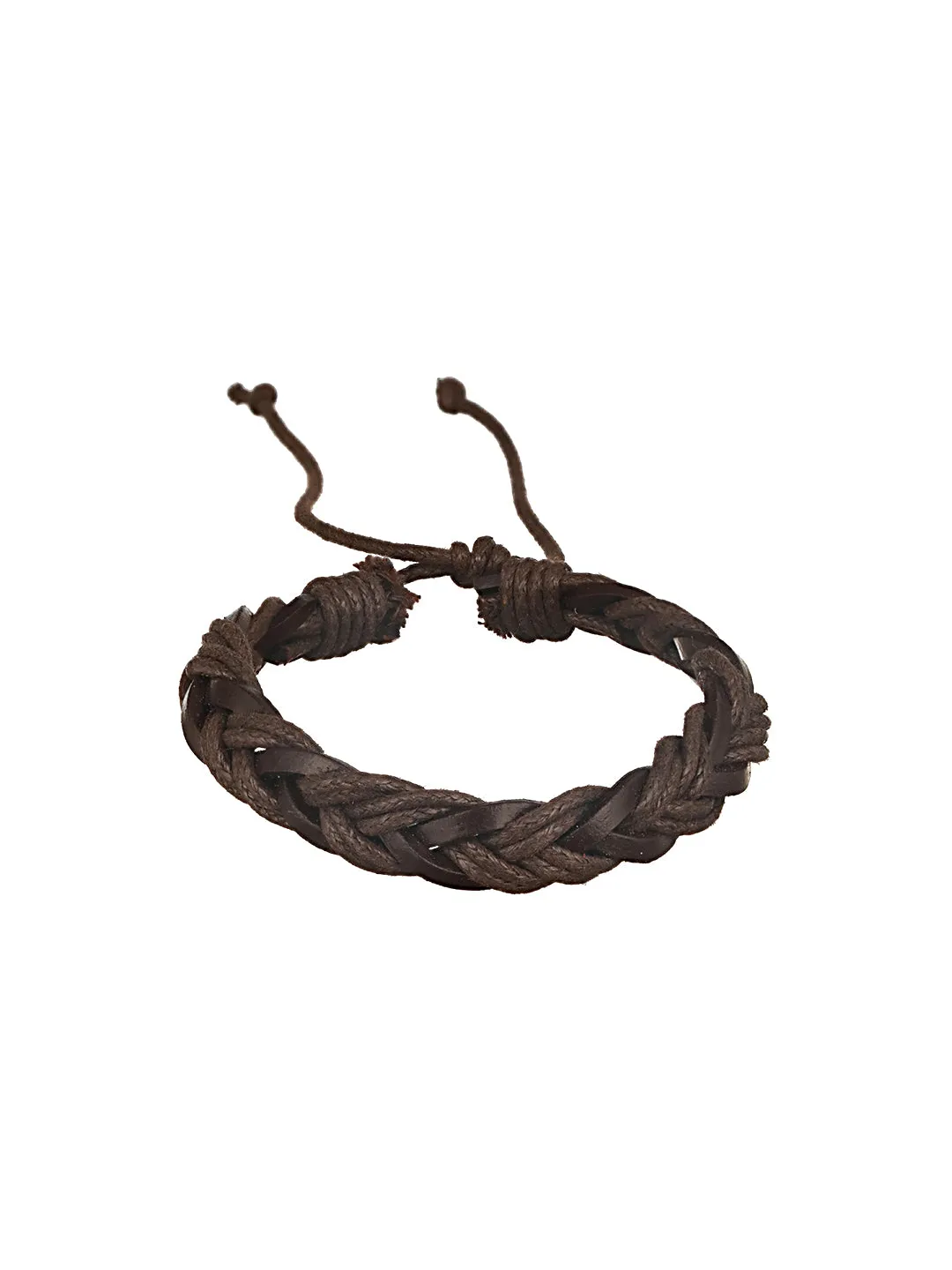Jazz And Sizzle Men Set of 3 Brown Beads Elasticated & Handcrafted Bracelet
